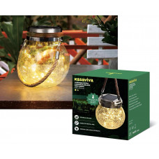 LAMPADA SOLARE A SFERA C/CORDA DIA.CM.12X16H (6PZ)