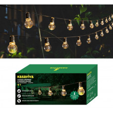 CATENA LUMINOSA A ENERGIA SOLARE MT.4 C/20 LAMPADINE TR.CM.5  (6pz)