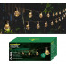 CATENA LUMINOSA A ENERGIA SOLARE MT.4 C/20 LAMPADINE TR.CM.5  (6pz)